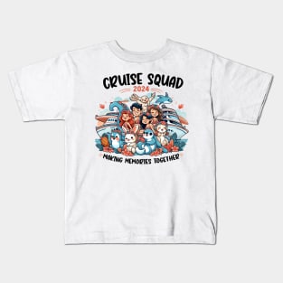 Happy Family Cruise Squad 2024 Summer Friends Boys Women Men Kids T-Shirt